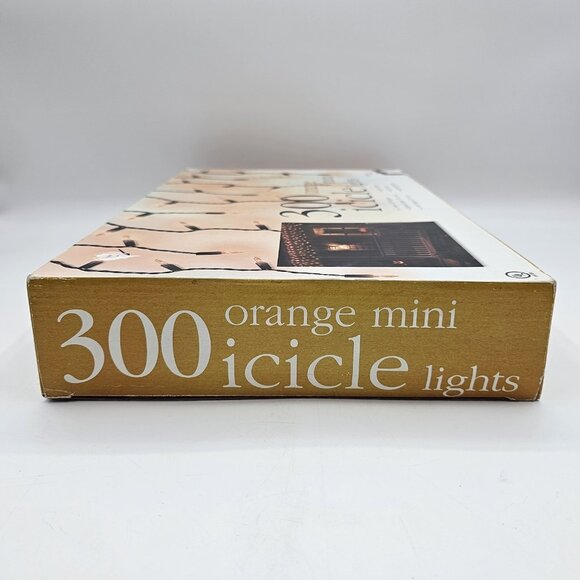 Orange Mini Icicle Christmas Lights 300 Mini Bulbs Indoor Outdoor 18 in OPEN BOX - Picture 3 of 10